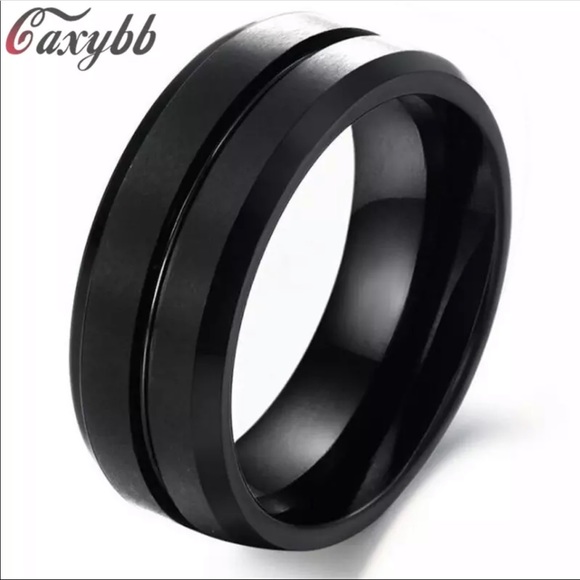 New Black Ring 100% Titanium Carbide Men's - Picture 2 of 4